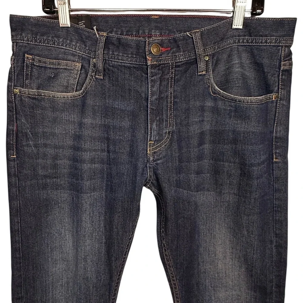 Armani Exchange Mens Slim Fit Dark Wash Denim Jeans Blue Size 34R